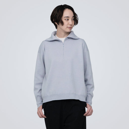 #wk 31 -imported- Women's Washable Milano Rib Half Zip Sweater MUJI