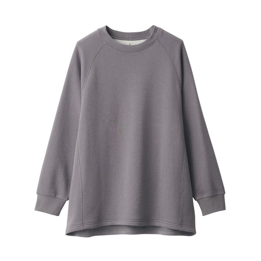 Women's Stretch French Terry Oversized Pullover Purple MUJI