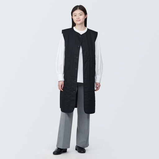 Women's Kapok Blend Padded Long Gilet MUJI