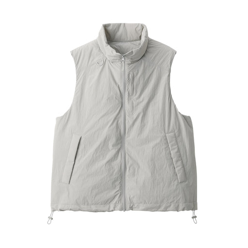 Men's Light Waterproof Padding Walking Vest Gray MUJI