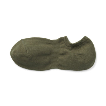 Right Angle Sneaker Socks Khaki Green MUJI