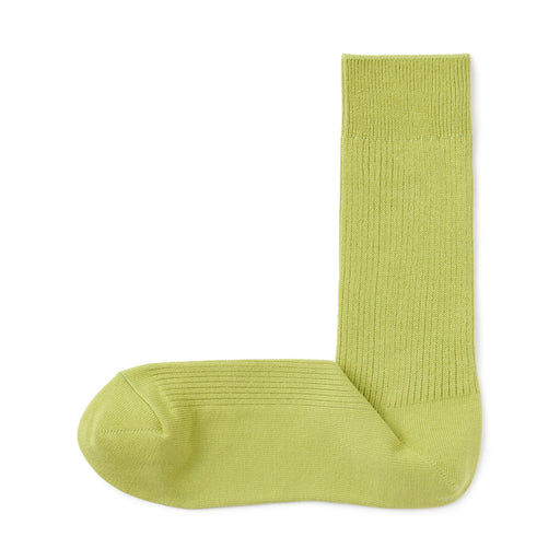 Right Angle Ribbed Socks Faded Green MUJI