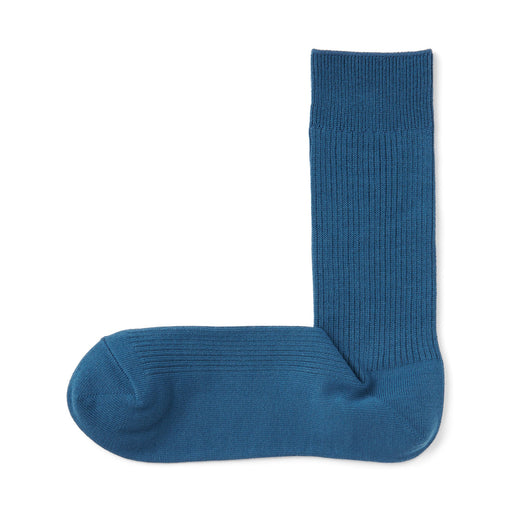 Right Angle Ribbed Socks Antique Blue MUJI