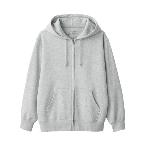 Men's Sweatshirt Zip-Up Hoodie Gray MUJI