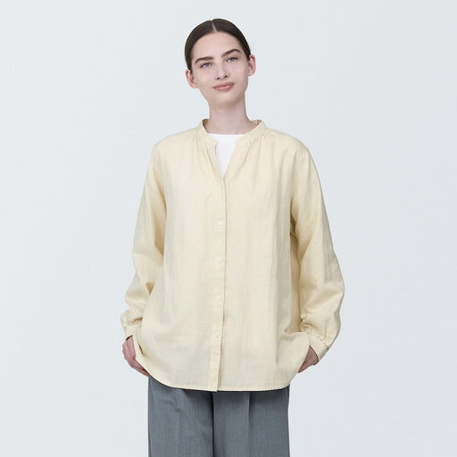 Women's Kapok Blend Double Gauze Long Sleeve Blouse MUJI