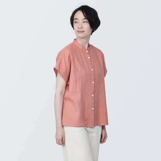 Women's Kapok Blend Double Gauze Short Sleeve Shirt MUJI