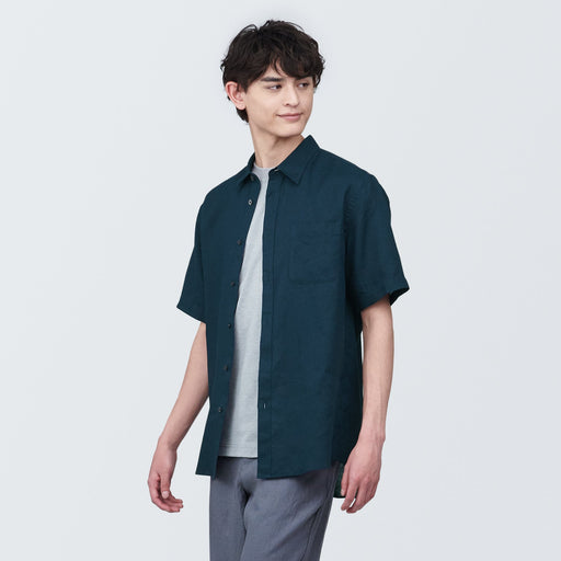 Men's Linen Short Sleeve Shirt MUJI