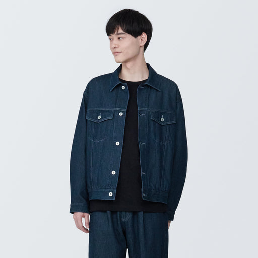 Men's Kapok Blend Denim Jacket MUJI