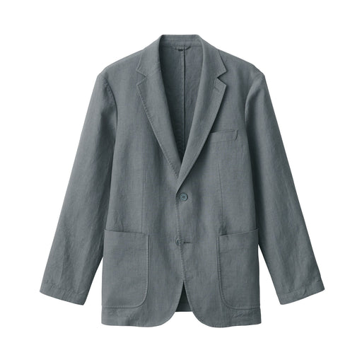 Men's Linen Jacket Medium Gray MUJI