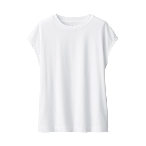 Women's Jersey French Sleeve T-Shirt White MUJI