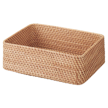 Rattan Rectangular Storage Small (W14.2 x D10.2 x H4.7") MUJI