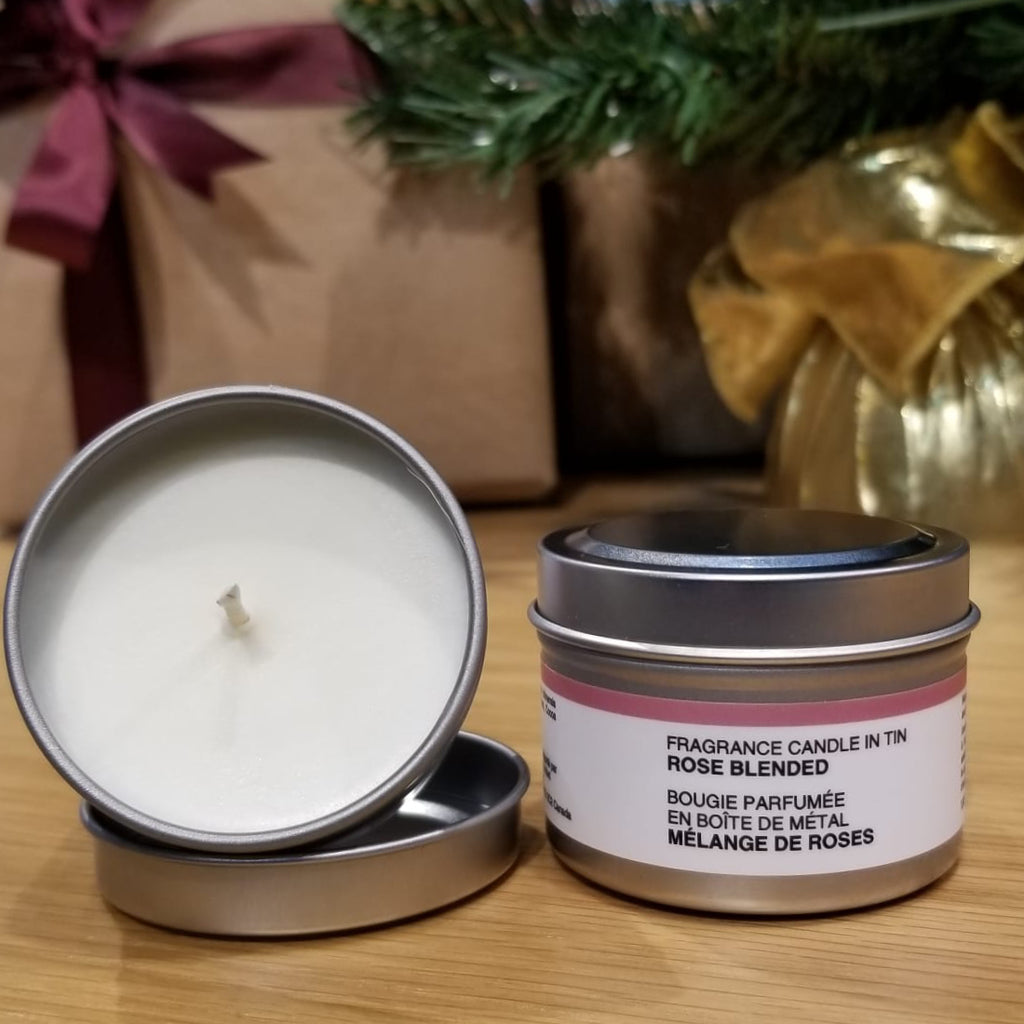 Mini Tin Candle - Rose Blend | Scented Candles | MUJI USA