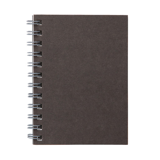 Dark Gray Double Ring Lined Notebook A7 MUJI