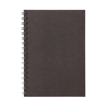 Dark Gray Double Ring Lined Notebook A6 MUJI