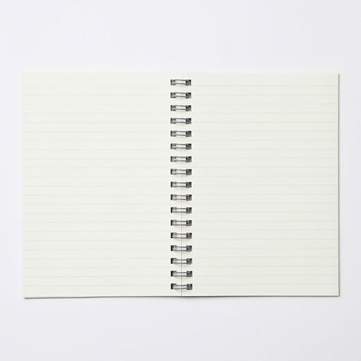 Dark Gray Double Ring Lined Notebook A6 MUJI