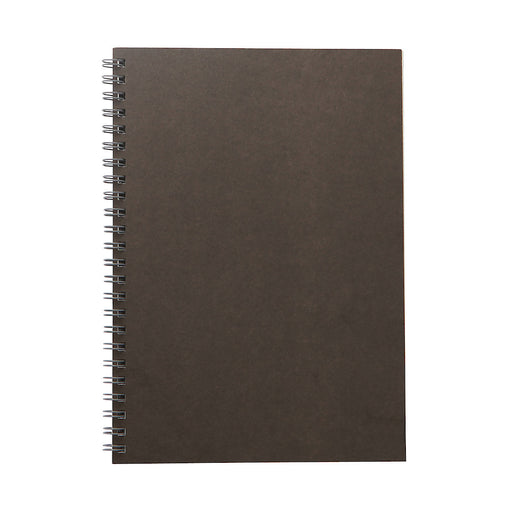 Dark Gray Double Ring Lined Notebook A5 MUJI